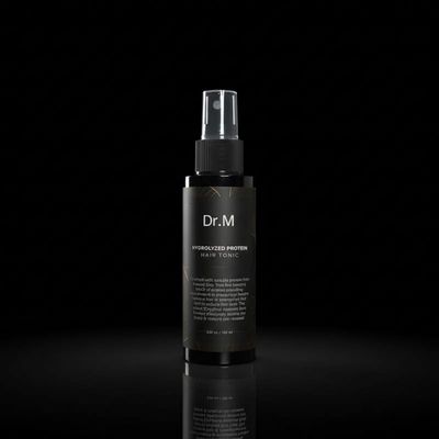 Hydrolyzed protein hair tonic bottle